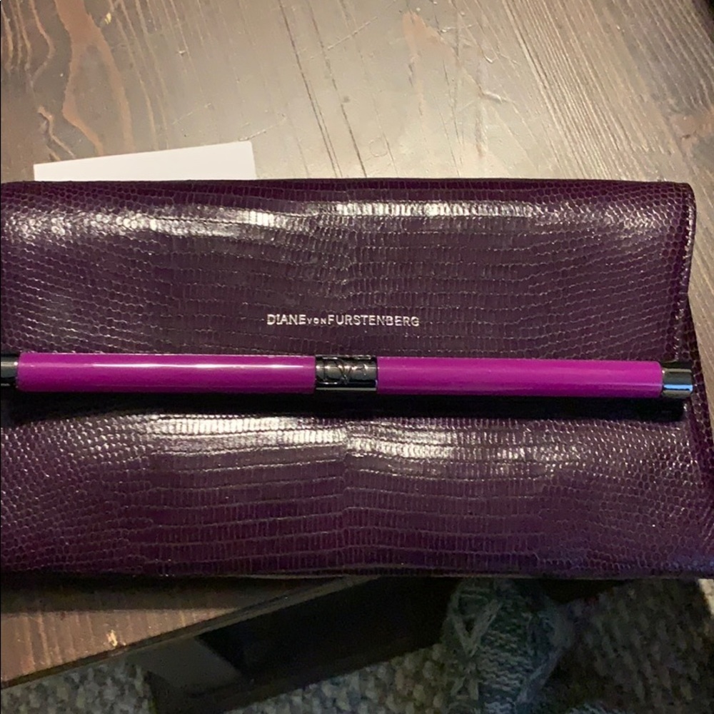 DVF Brand New Dark Purple Clutch